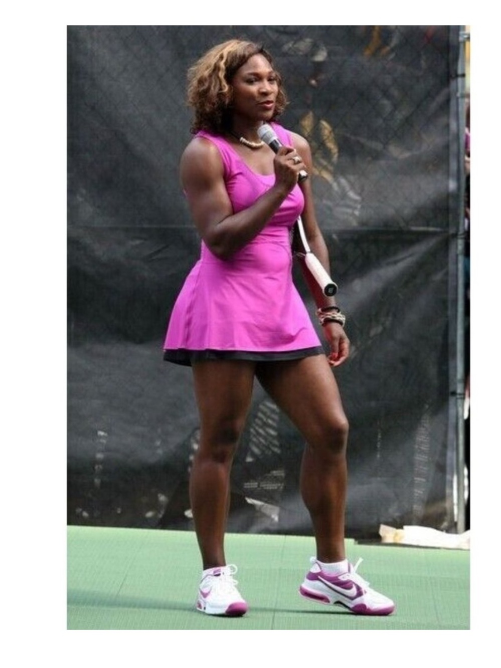 Nike Tennis Dress Size Small 4-6 Serena Williams DriFit US OPEN Pink Pickleball